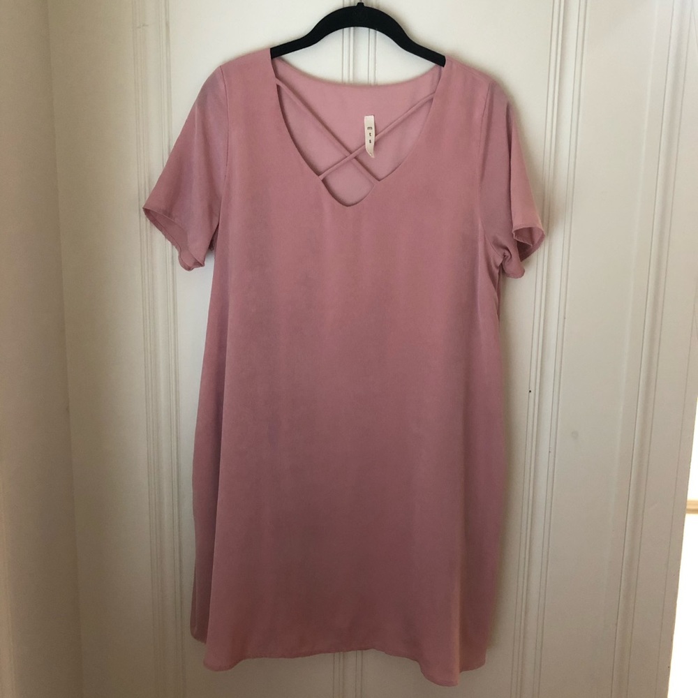 Blush MTS Suede Dress
